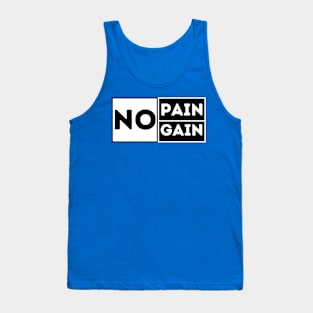 No pain, No gain & Black & White Essential summer vintage Tank Top